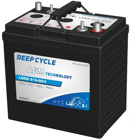 Fullriver DC224-6 6V 224Ah Deep Cycle AGM Battery – Group GC2 – Maintenance Free