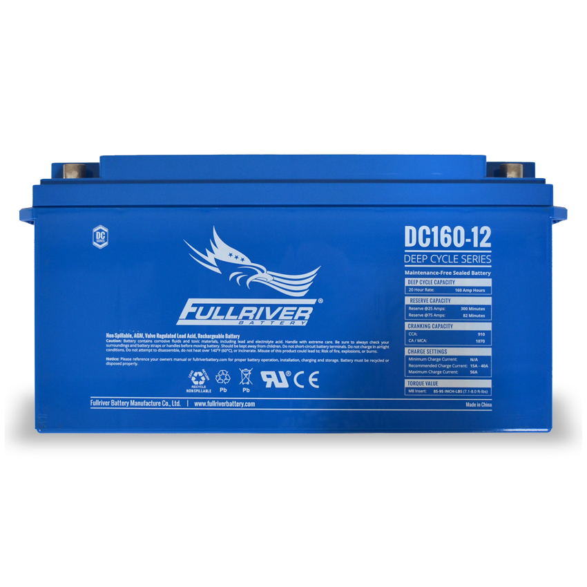 Fullriver Dc Fullriver DC160-12 Deep-Cycle AGM Battery (FREE SHIPPING) | Battery Guys