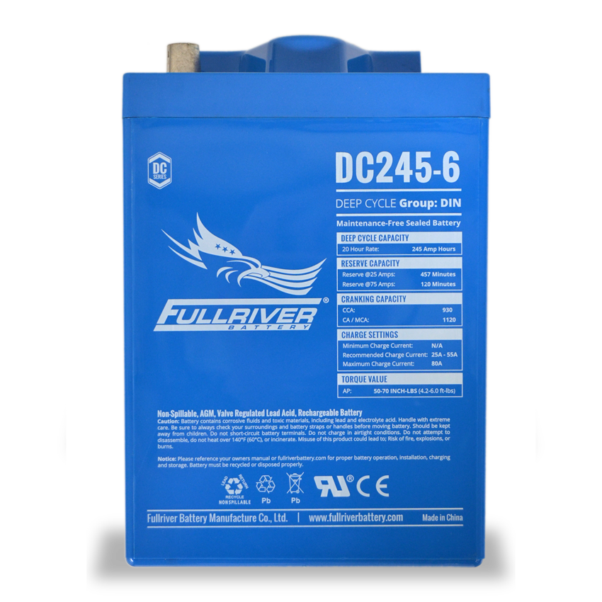 Fullriver Dc Fullriver DC245-6 Deep-Cycle AGM Battery (FREE SHIPPING) | Battery Guys