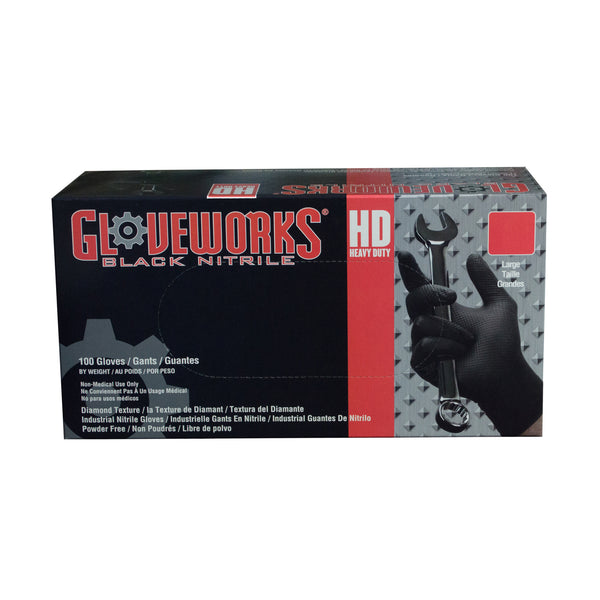 Gloveworks® HD Black Nitrile Gloves