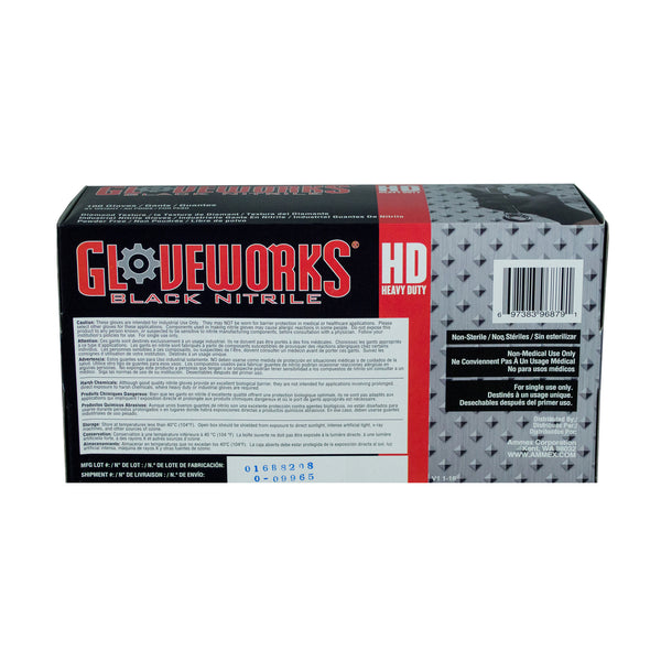 Gloveworks® HD Black Nitrile Gloves