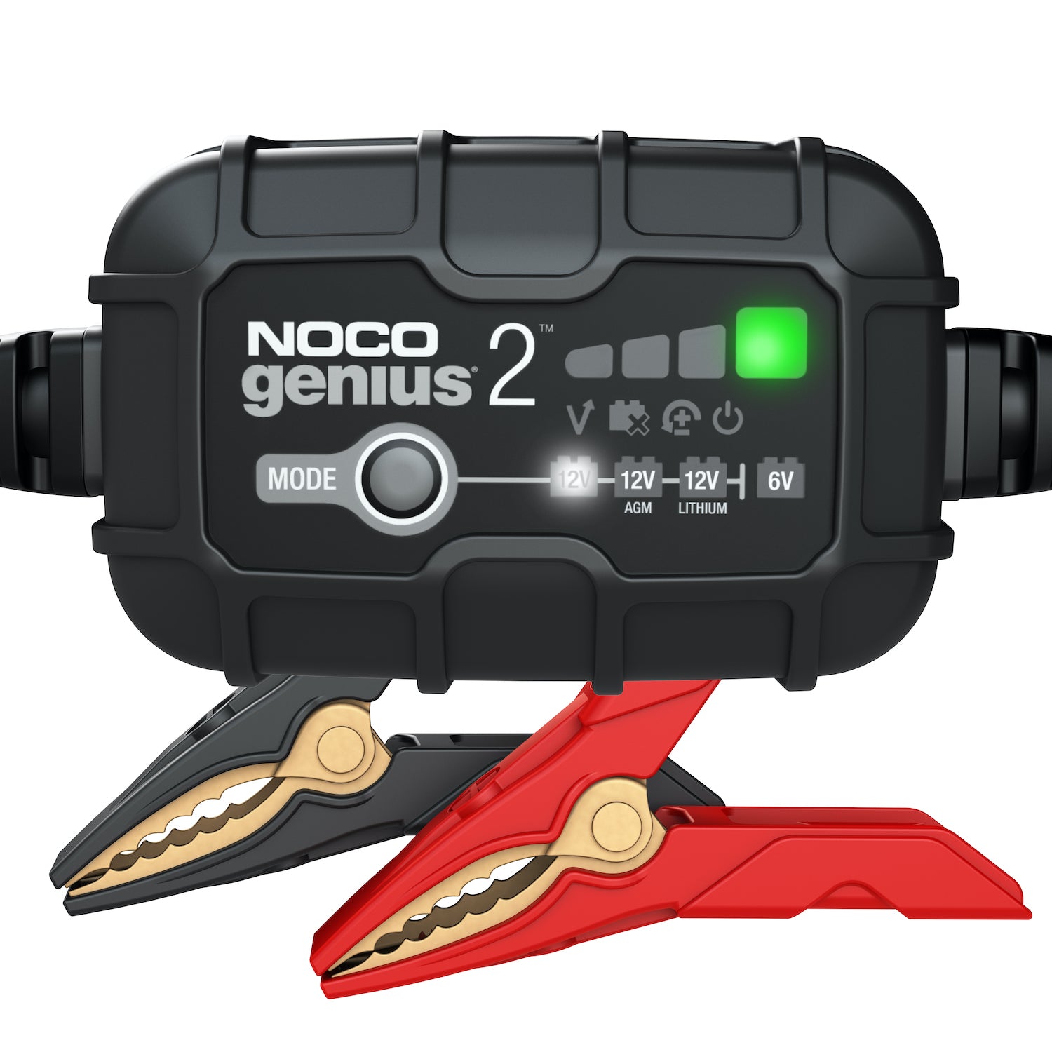 NOCO GENIUS2 Smart Battery Charger Clamps with Integrated Eyelets 6/12V 2A